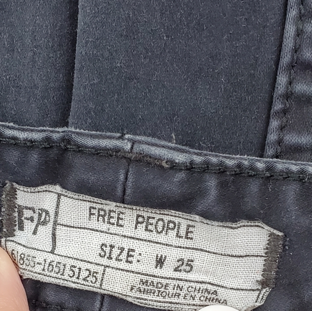 Free People Black Zip Ankle Denim W25 - Picture 2 of 6